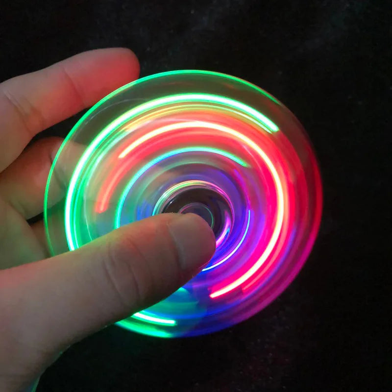 Crystal LED light Fidget Spinner