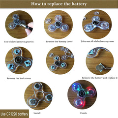 Crystal LED light Fidget Spinner