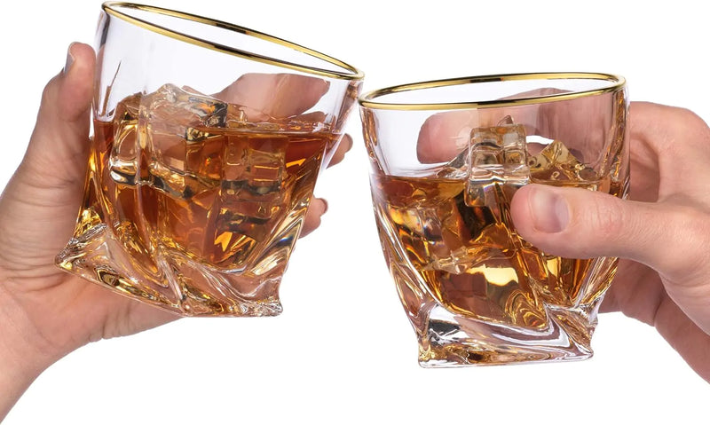 Twisted Whiskey Glasses