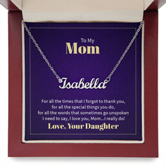 Custom Name Necklace - For Mom From Daughter